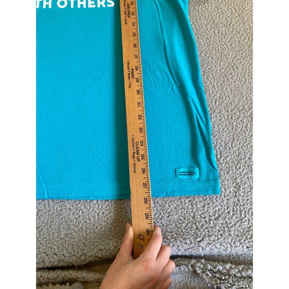 Life is Good Crusher Tee Shirt Large Mens Boats Well Yacht Fish Outdoors Blue L - Picture 9 of 13